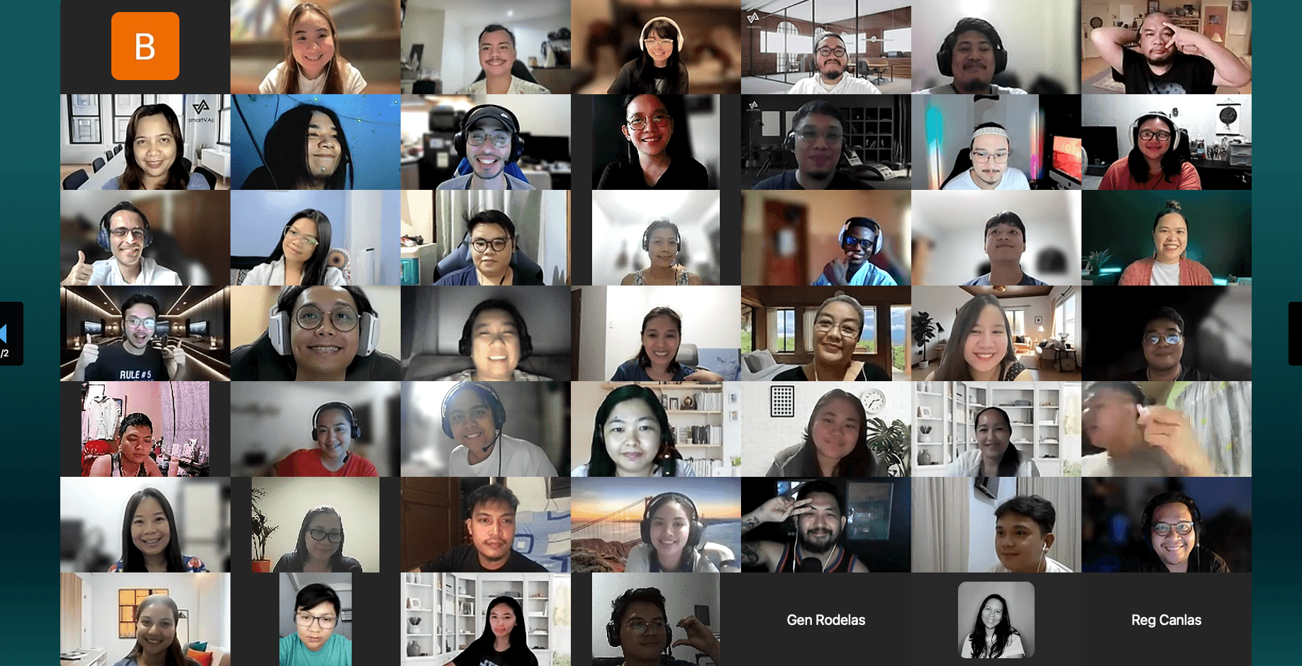 The remote Smart VAs team on a video call